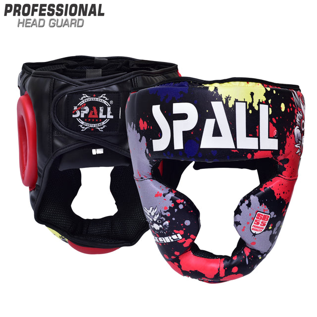 Head Guard S M L Green Black Red for Boxing Fighting Sparring Judo MMA Kickboxing Karate Muay Thai Training Safety Ear Protection for Men and Women By SPALL(SI-1229)