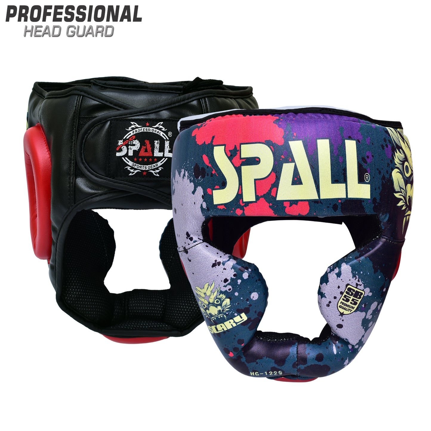 Head Guard S M L Green Black Red for Boxing Fighting Sparring Judo MMA Kickboxing Karate Muay Thai Training Safety Ear Protection for Men and Women By SPALL(SI-1229)