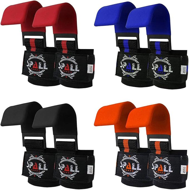 Weight Lifting Hooks Hight 40cm / width 15cm Red Orange Blue Black For Power Lifting Weight Lifting Deadlift Pull Ups Body Building Strength Training And Gym Workout