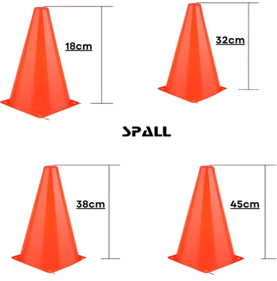 18cm"to 48cm" Sports Cones Plastic Traffic Training Cones, Training for Basketball, Football, Skateboarding Practice - Obstacle Course for Indoor and Outdoor Party Events