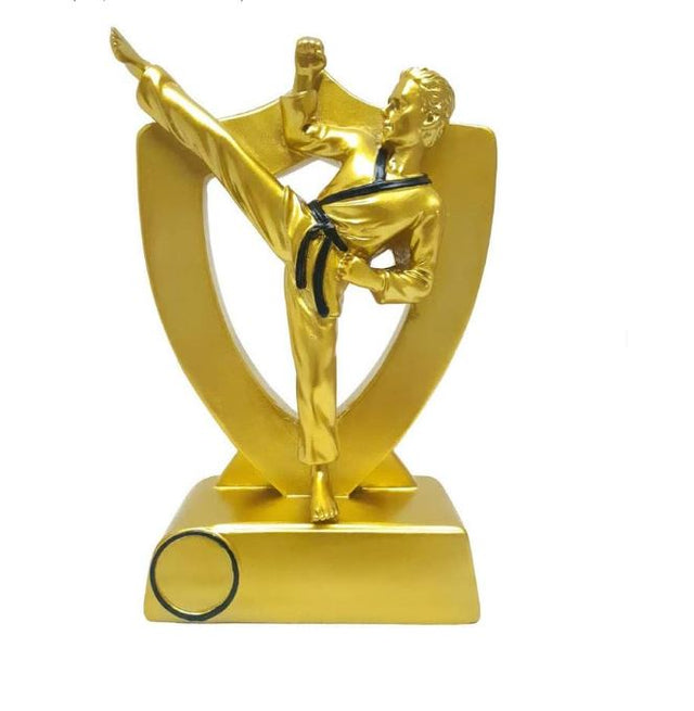 karate Trophy Height 18.5 cm Width 12.5 cm Depth 4.5 cm Gold For Sports Tournaments Ceremony Competitions Party Favors Champions Cup Sport Winning Awards Incentive Gifts(SI-2474 A5)