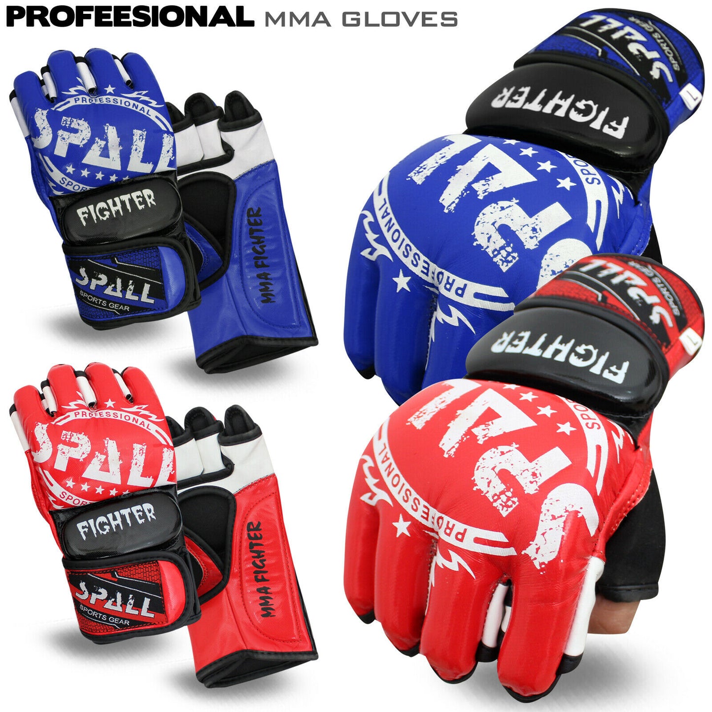 MMA Gloves Half Finger For Kickboxing Muay Thai Boxing Fighting Wrestling Sparring Sports Training For Men And Women(SI-1182)