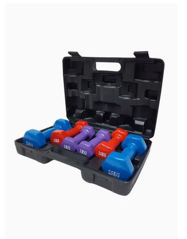 Spall Vinyl Dumbbells hand weight with carry case 10 kg