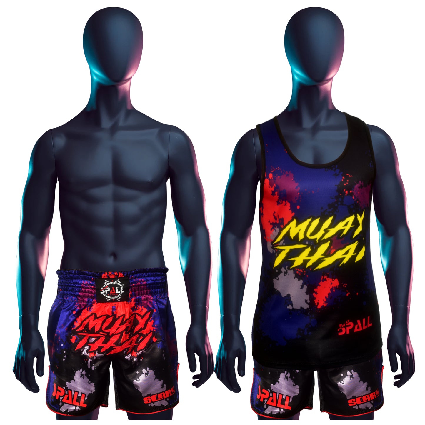 MUAY THAI TANK TOP SHIRT SCARY Bodybuilding Gym Tank Tops Workout Fitness Vest For Men(SI-3253)