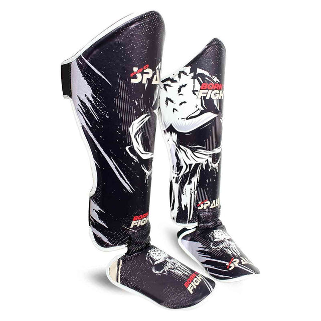 Shin Instep Pads Black Red Blue for Protective Leg (SI-1357)