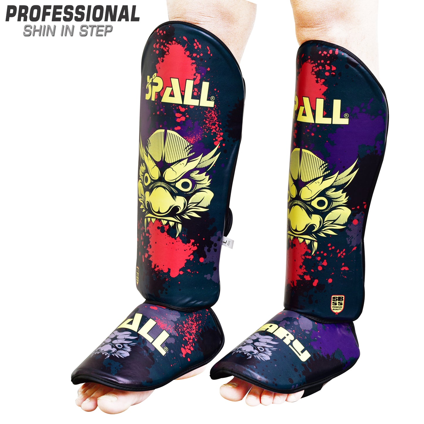 Shin Instep XS S M L XL Blue Green Red for Karate Martial Arts Kickboxing BJJ Boxing Judo Sparring MMA Practice Sports Gear and Training Equipment Ideal for Men and Women By SPALL(SI-1360)