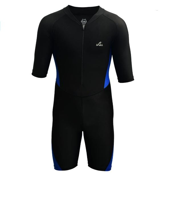 Spall Swimming Short Sleeve Front Zipper Warm Shorty Diving Suit Sun Protection Suitable for Wakeboarding Diving Snorkeling Sailing