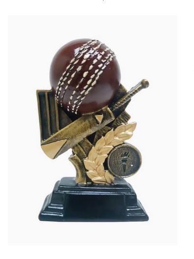 Cricket Trophy Height 14 cm Width 9 cm Depth 3 cm Brown For Sports Tournaments Ceremony Competitions Home Decoration Champions League Appreciation Gift Sport Awards