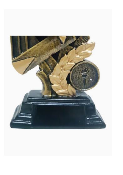 Cricket Trophy Height 14 cm Width 9 cm Depth 3 cm Brown For Sports Tournaments Ceremony Competitions Home Decoration Champions League Appreciation Gift Sport Awards