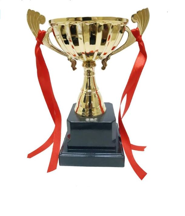 Trophy Cup Height 16.5 cm Width 14 cm Depth 7.5 cm Gold Base Black For First Place Winner Award Sports Decorations Tournaments Competitions Parties Appreciation Gift For Adult And Kids