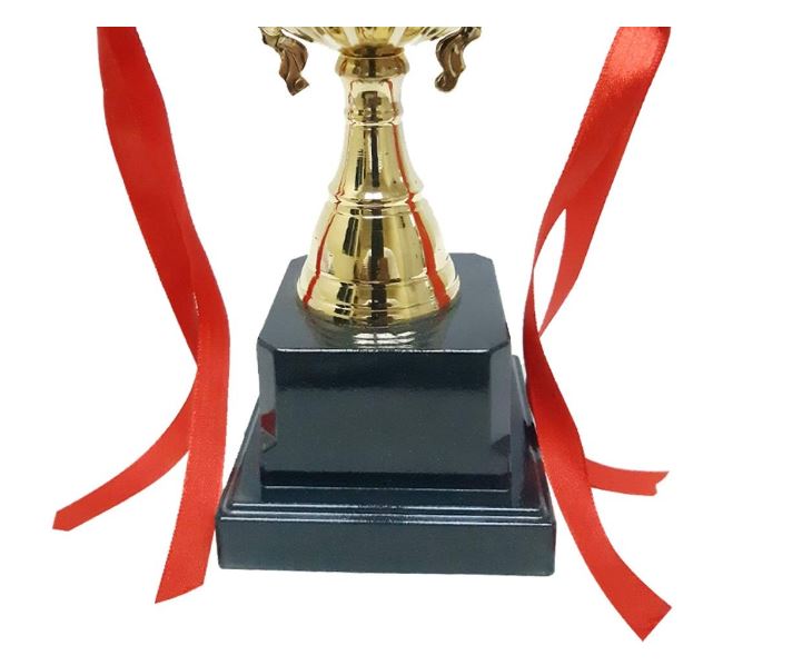 Trophy Cup Height 16.5 cm Width 14 cm Depth 7.5 cm Gold Base Black For First Place Winner Award Sports Decorations Tournaments Competitions Parties Appreciation Gift For Adult And Kids