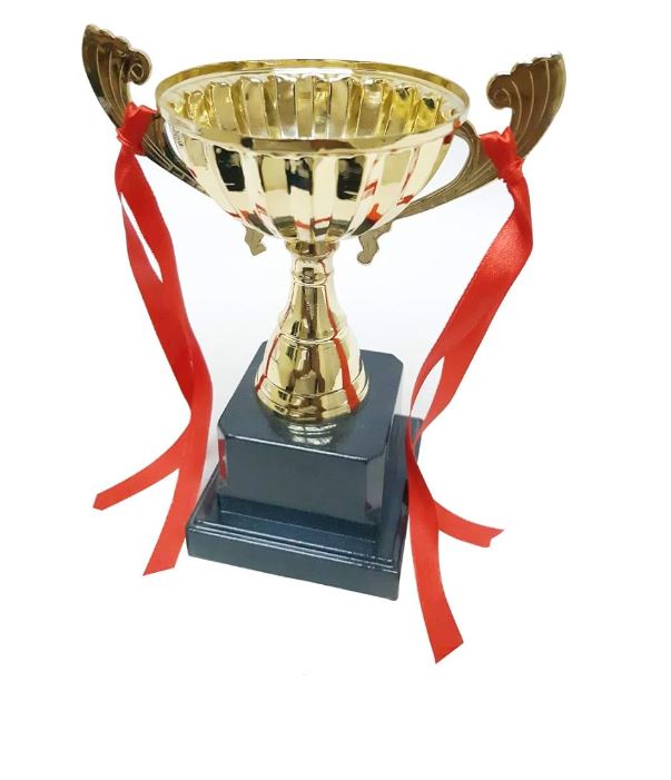 Trophy Cup Height 16.5 cm Width 14 cm Depth 7.5 cm Gold Base Black For First Place Winner Award Sports Decorations Tournaments Competitions Parties Appreciation Gift For Adult And Kids