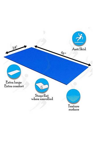 Yoga Mat With Strap Included 6mm Thick Non Slip Fast Drying Professional Waterproof Ideal For Fitness Home Gym Workouts Both Men And Women